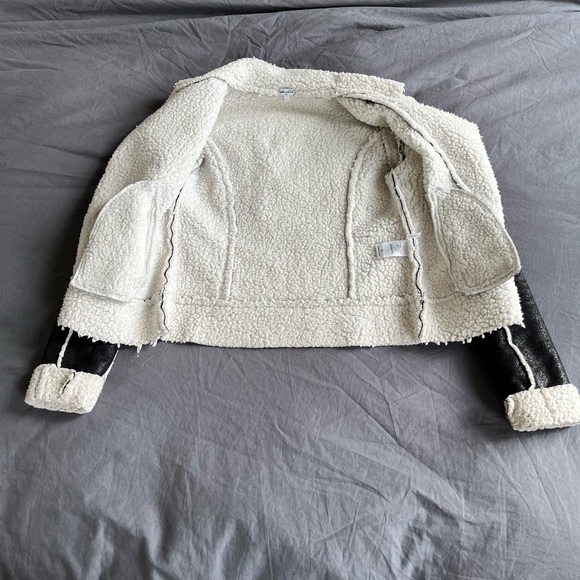 Girls sherpa motorcycle jacket by Splendid size 12 - Picture 4 of 12